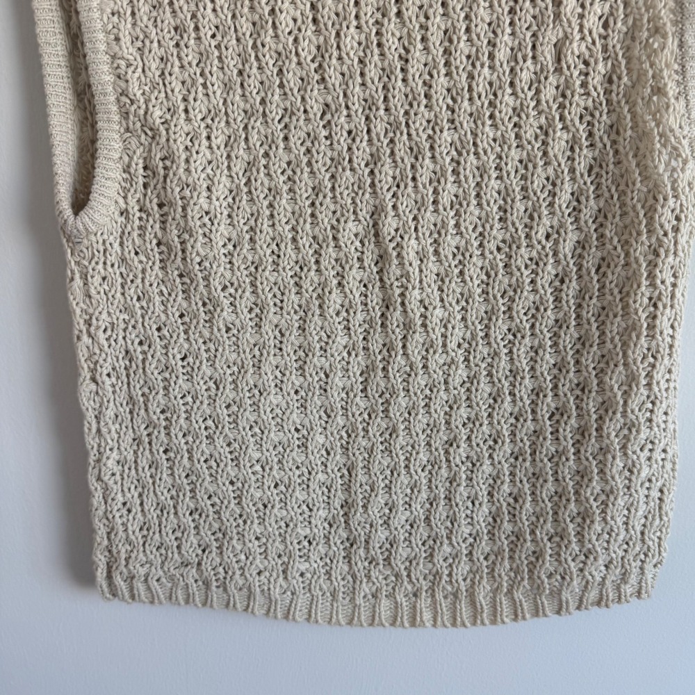 Vintage‎ Forenza Sportswear Chunky Knit Boho Chic Sleeveless Sweater Top - Picture 8 of 9
